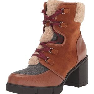 Naturalizer Myla Womens Leather Lace-up heel Boots